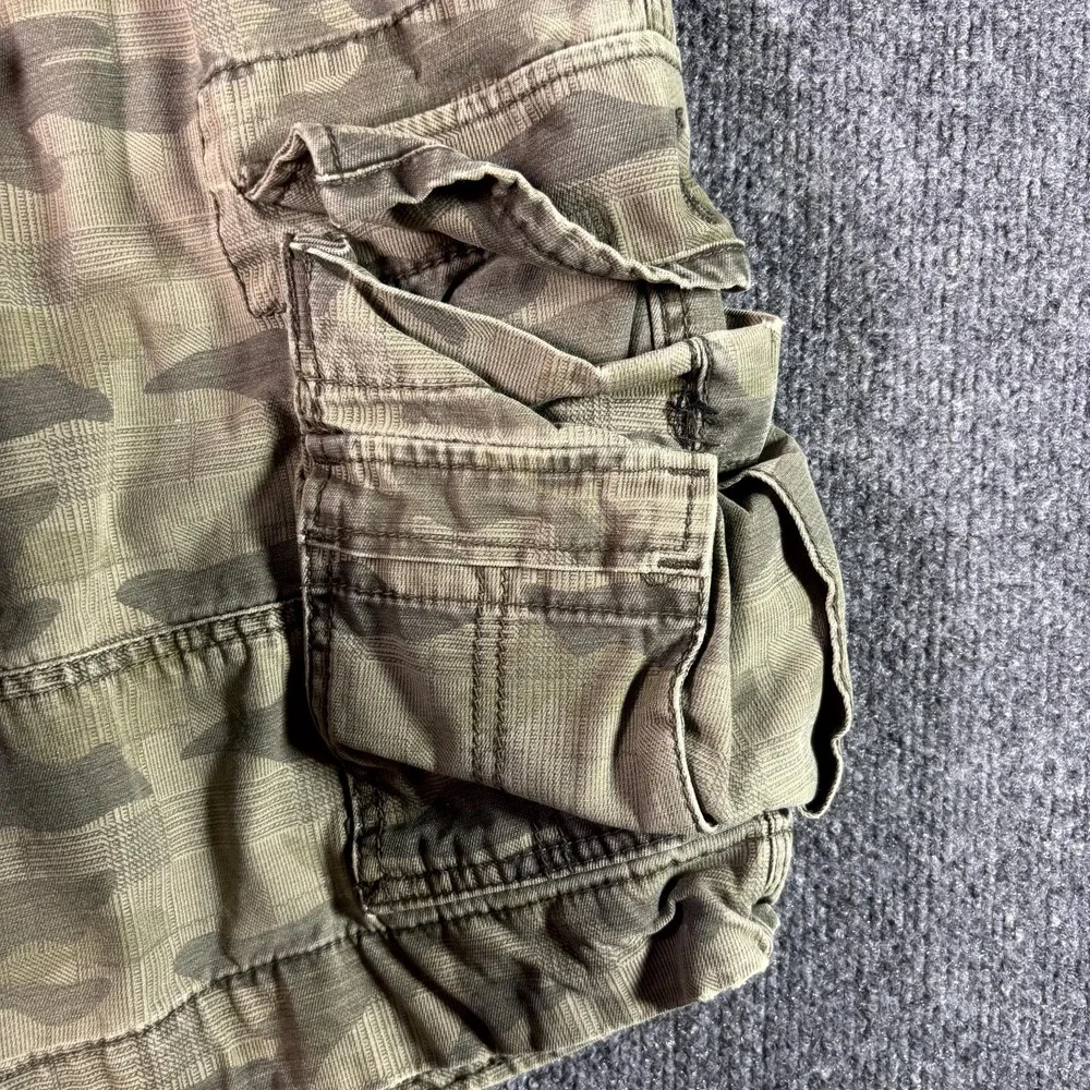 VTG Levis Squad Cargo Shorts Mens 33 Beige Camouflage US Army Military Cotton